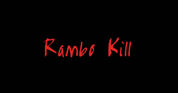 Rambo Killer font thumb